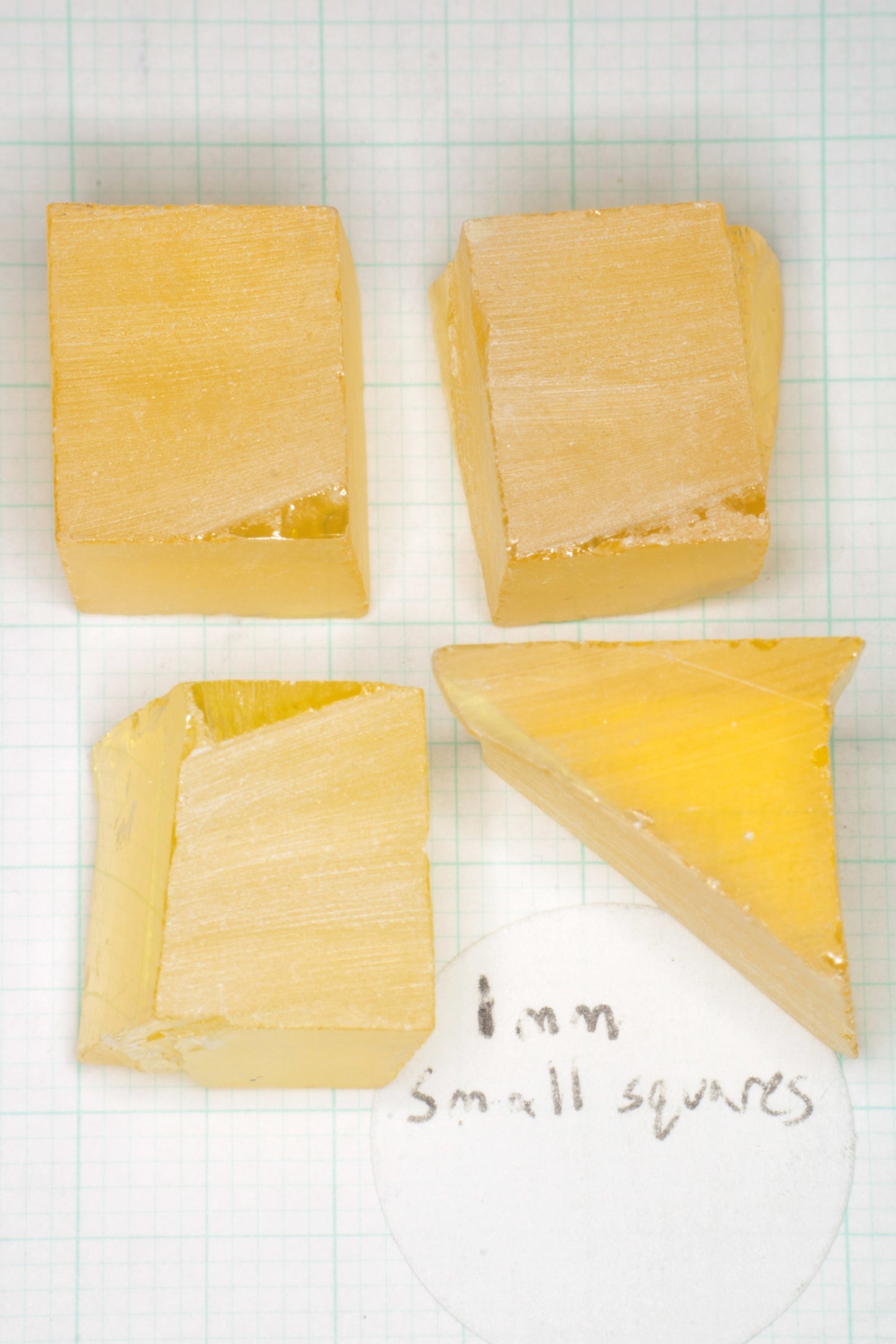 Orange Lithium Tantalate Facet Rough, Lab Created Gem of Science