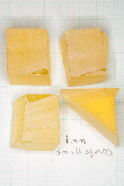 Orange Lithium Tantalate Facet Rough, Lab Created Gem of Science