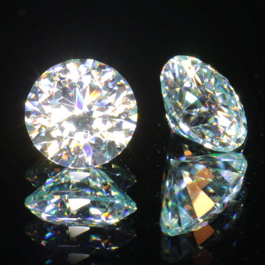 Near-Colorless Moissanite, Light Gold Moissanite Gems