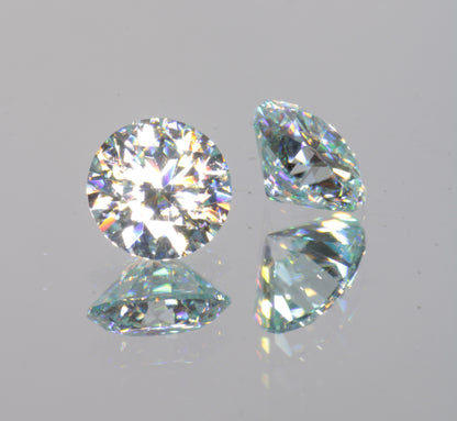 Near-Colorless Moissanite, Light Gold Moissanite Gems