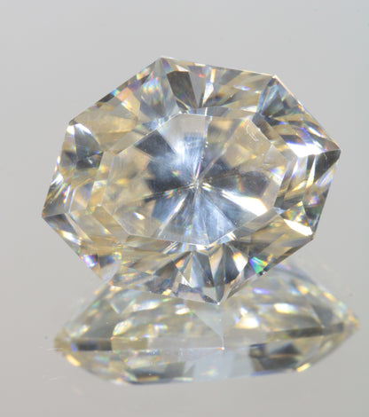 Near-Colorless Moissanite, Light Gold Moissanite Gems