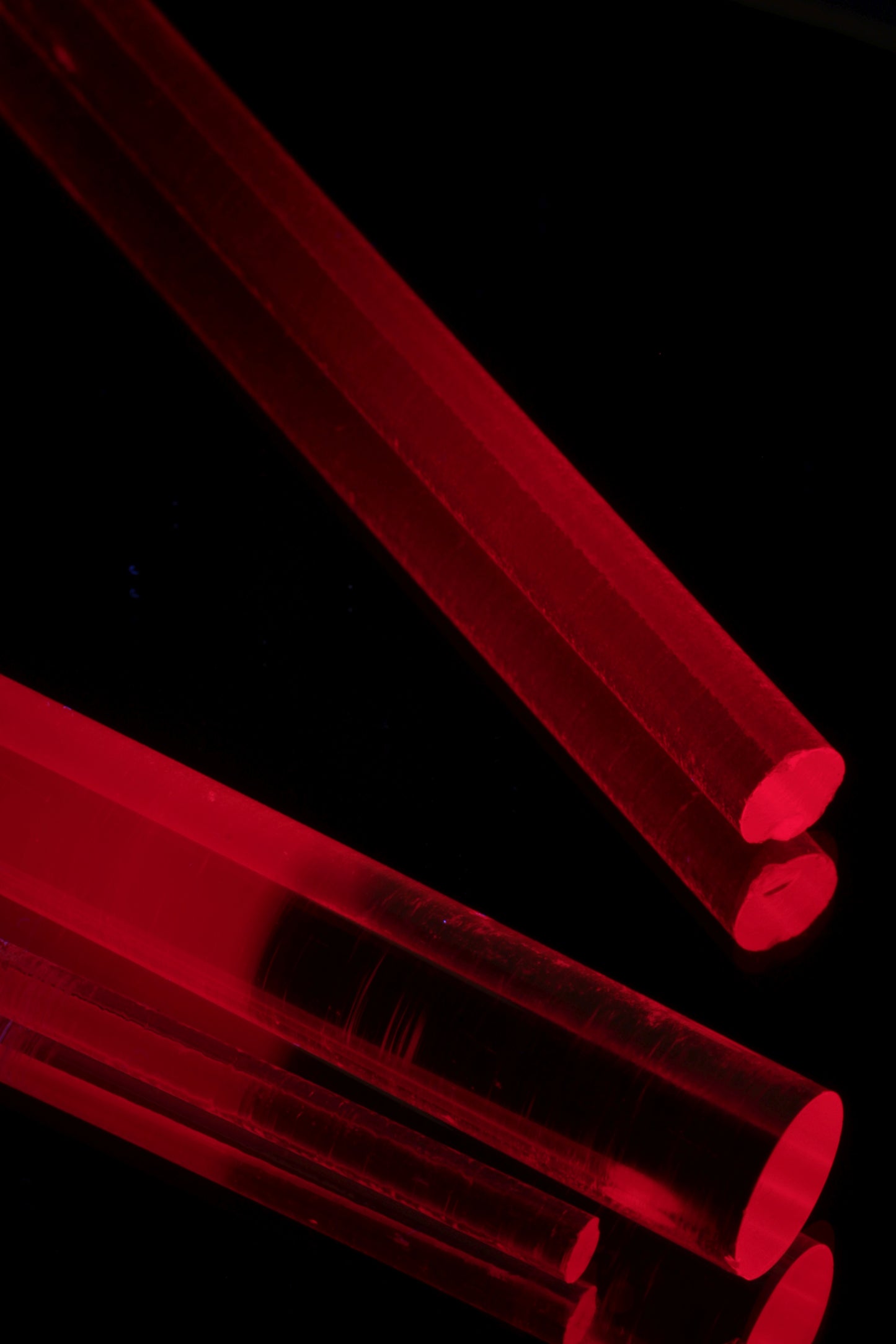 Ruby Laser Rods, Vintage Soviet Laser Crystals