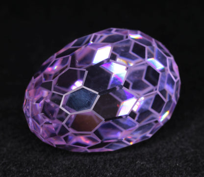 Gemstone Eggs, Faceted Garnet Sapphire Perovskite Lab Crystals