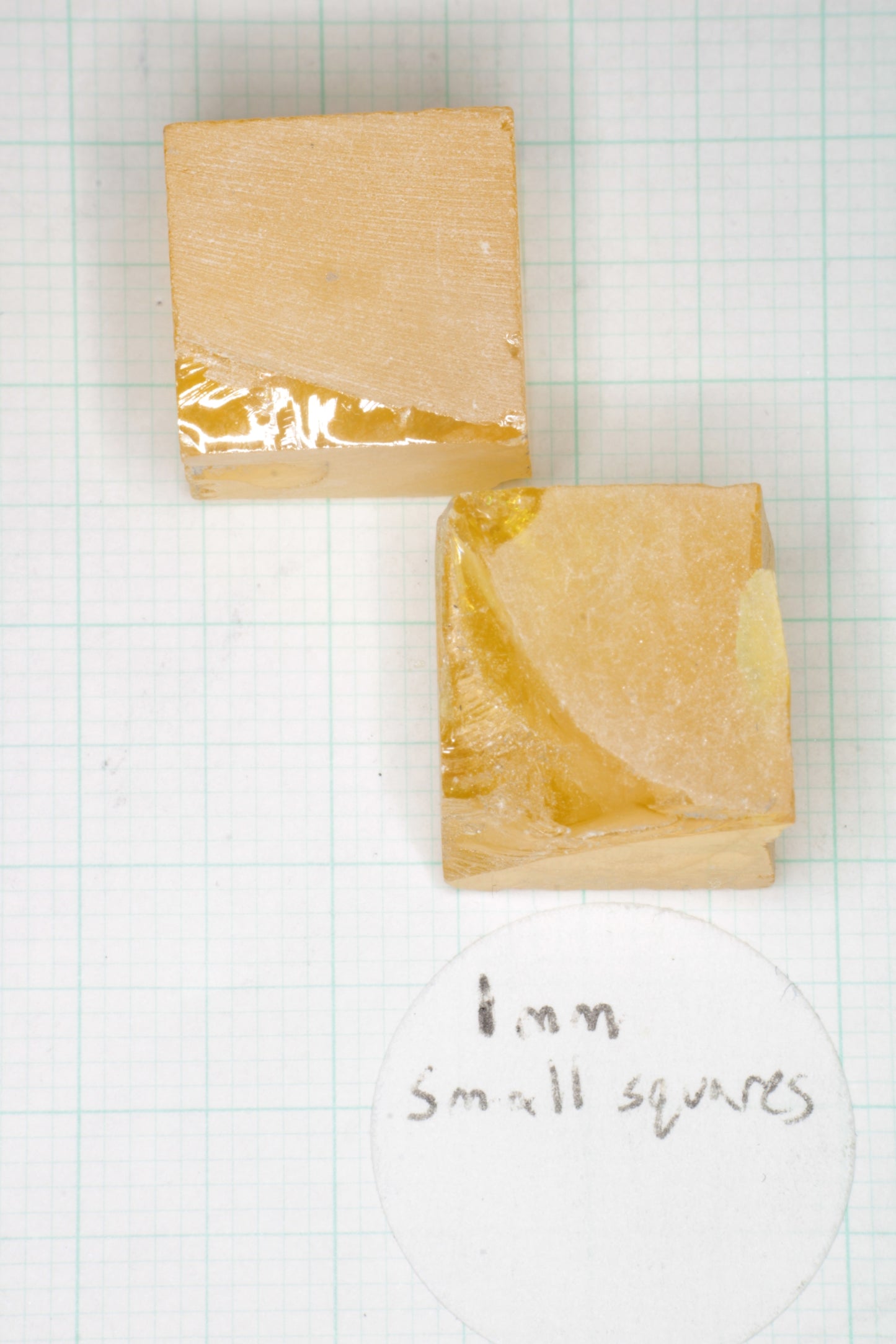 Orange Lithium Tantalate Facet Rough, Lab Created Gem of Science