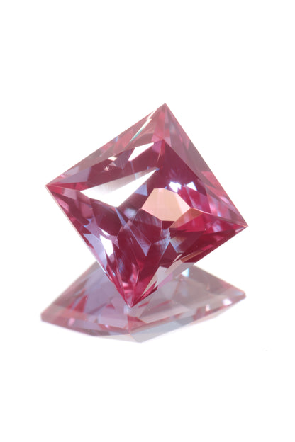 Laser Alexandrite Faceted Stones Lab Created, Red Glow Alexandrite