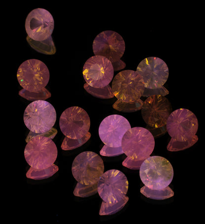 Golden Laser Garnet Faceted Stones, Nd+Ce YAG