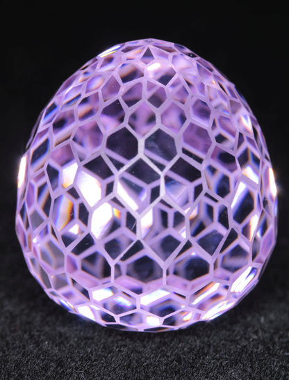 Gemstone Eggs, Faceted Garnet Sapphire Perovskite Lab Crystals