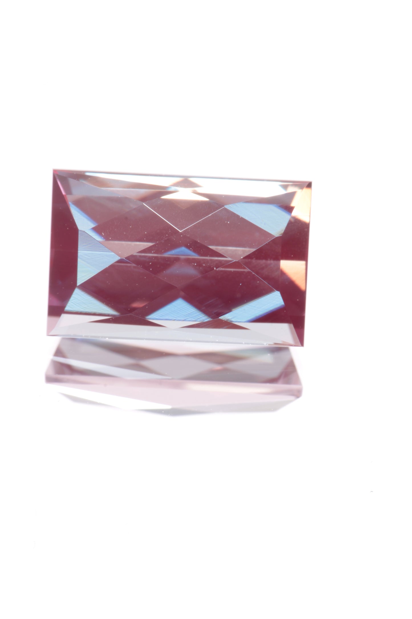 Laser Alexandrite Faceted Stones Lab Created, Red Glow Alexandrite