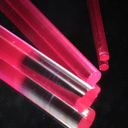 Ruby Laser Rods, Vintage Soviet Laser Crystals