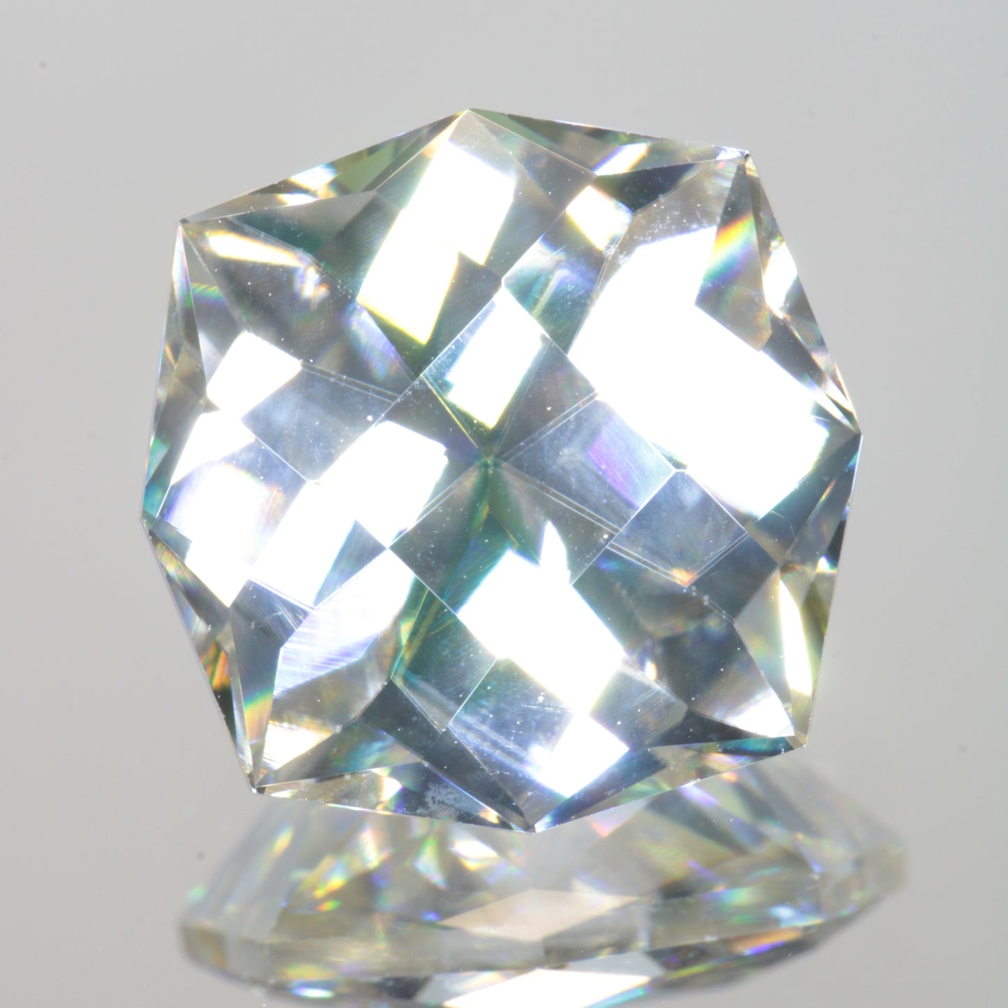 Near-Colorless Moissanite, Light Gold Moissanite Gems