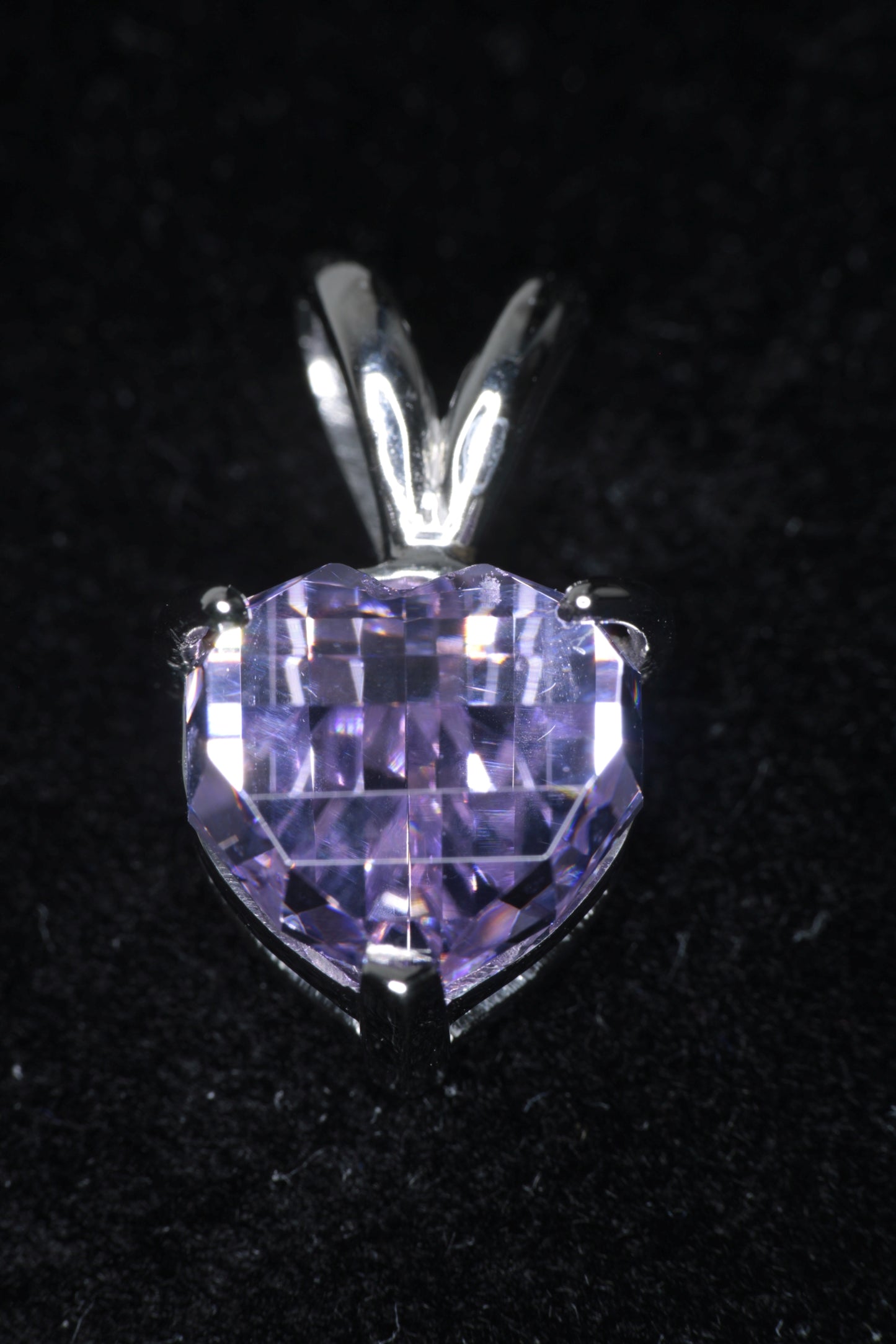 RetroHeart™ Pendants in Sterling Silver, Pixel Heart Cut