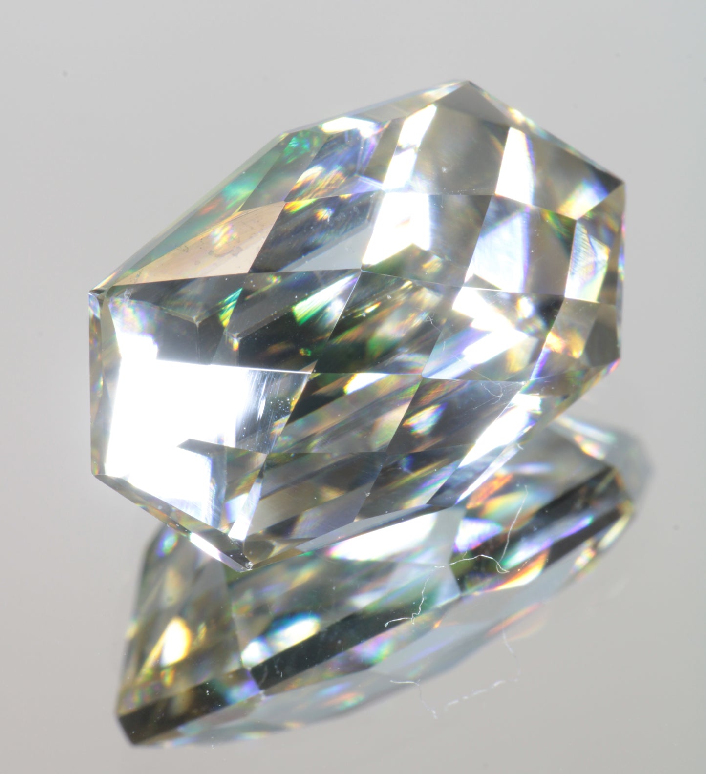 Near-Colorless Moissanite, Light Gold Moissanite Gems