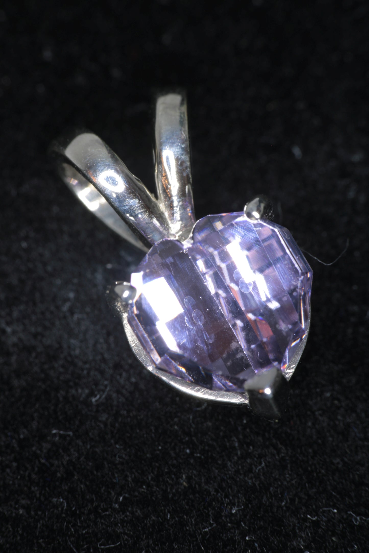 RetroHeart™ Pendants in Sterling Silver, Pixel Heart Cut