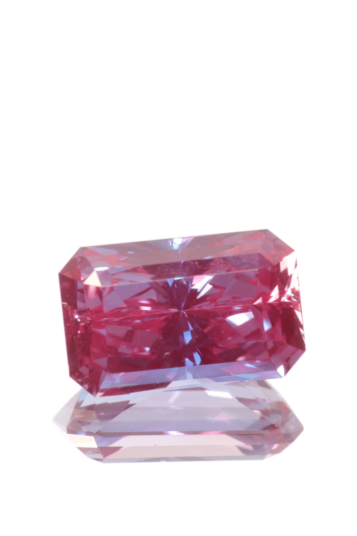 Laser Alexandrite Faceted Stones Lab Created, Red Glow Alexandrite