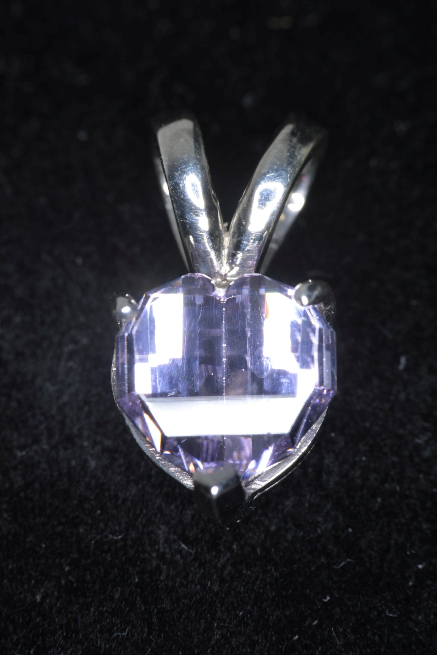 RetroHeart™ Pendants in Sterling Silver, Pixel Heart Cut