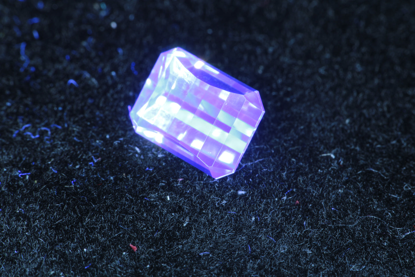 LYSO Faceted Loose Gems Blue Fluorescent Scintillator