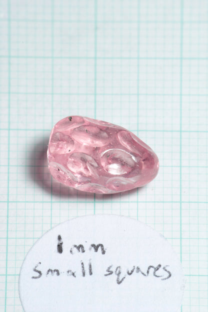 Strawberry Carved Laser Sapphire, Titanium Strawberry Sapphire