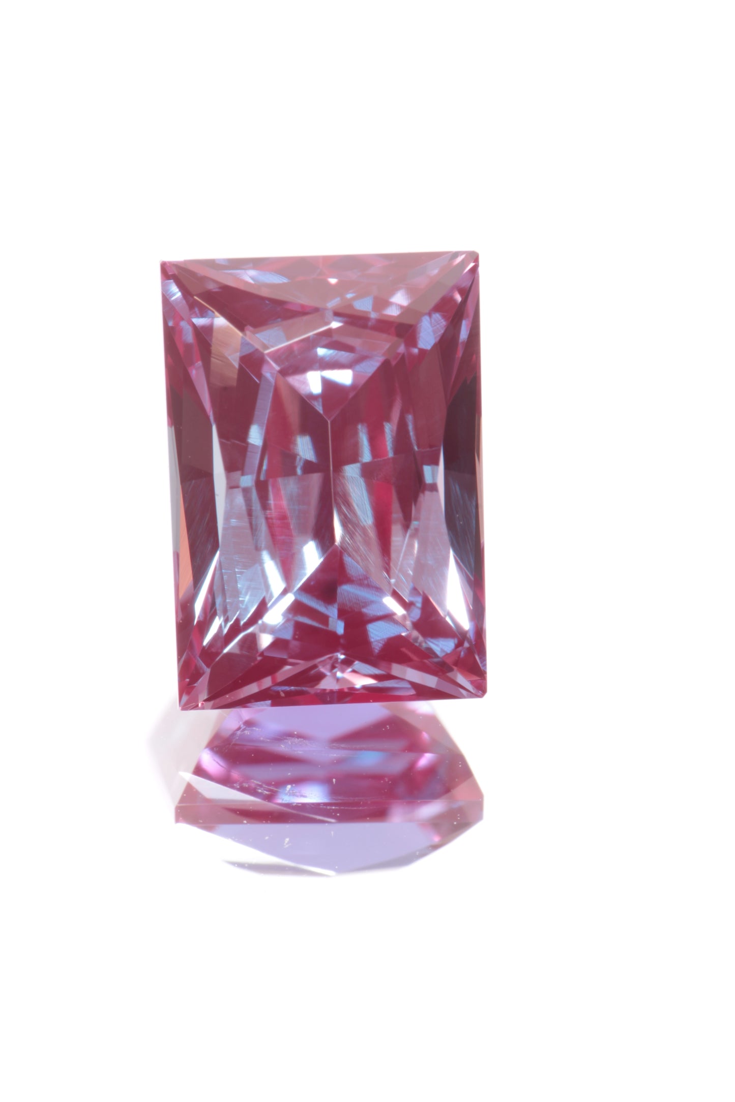 Laser Alexandrite Faceted Stones Lab Created, Red Glow Alexandrite