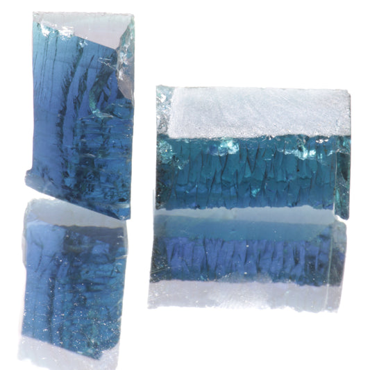 Deep Blue Beryl Facet Rough, Hydrothermal Exotic Lab Beryl Crystals