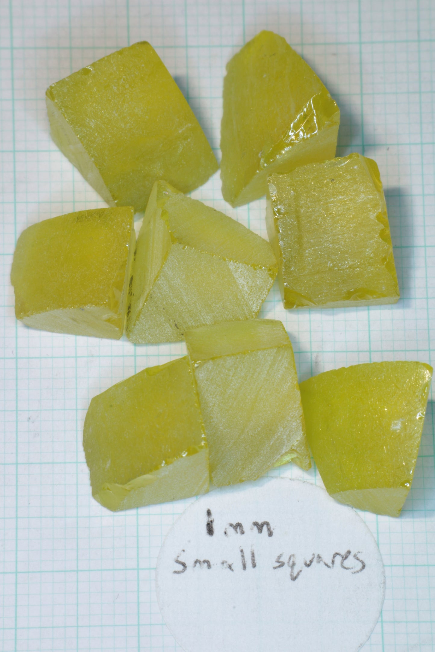 Golden Laser Garnet Facet Rough, Ce+Nd YAG