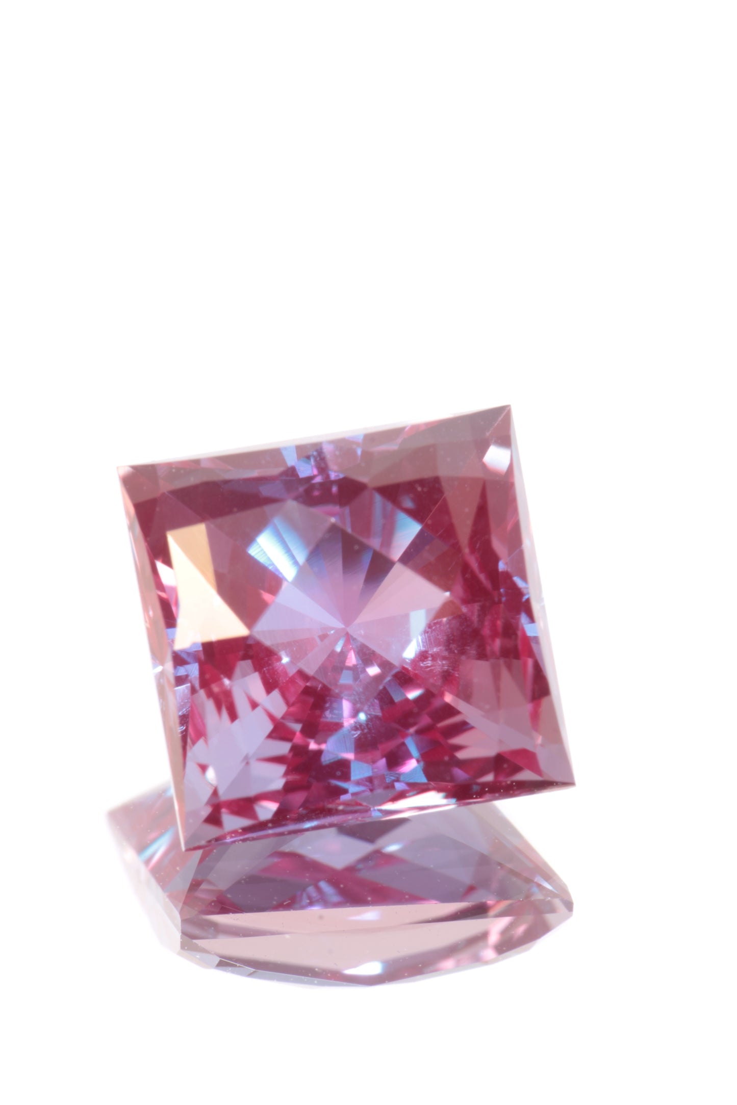 Laser Alexandrite Faceted Stones Lab Created, Red Glow Alexandrite