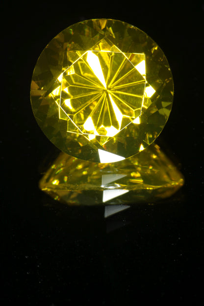 Golden Laser Garnet Faceted Stones, Nd+Ce YAG