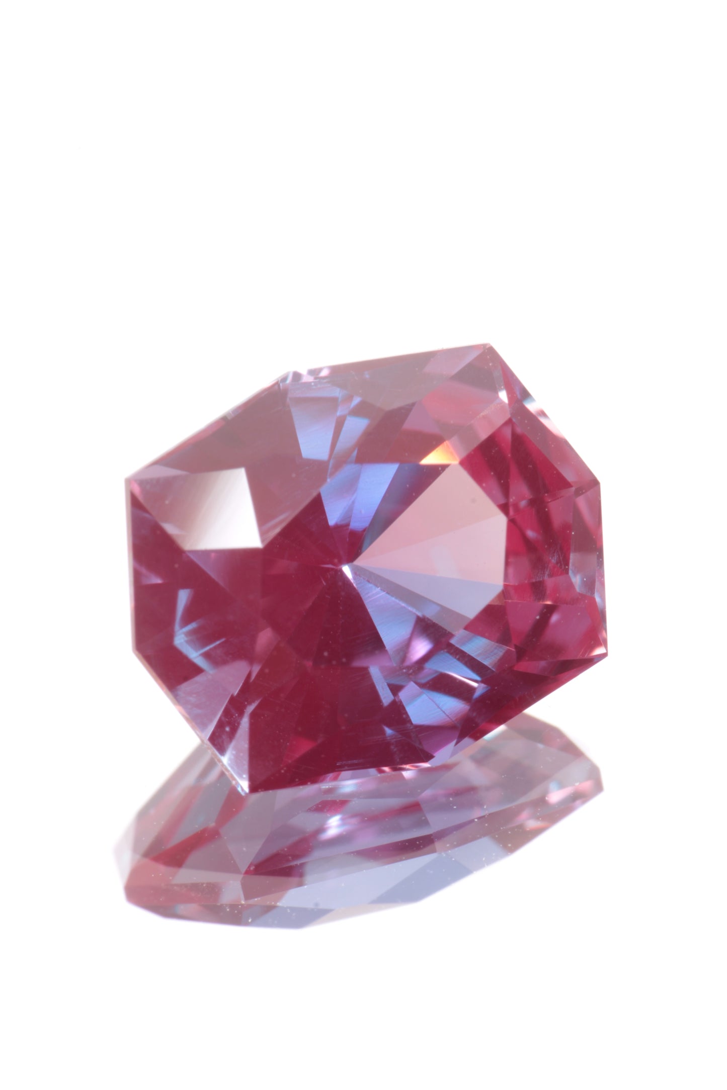 Laser Alexandrite Faceted Stones Lab Created, Red Glow Alexandrite