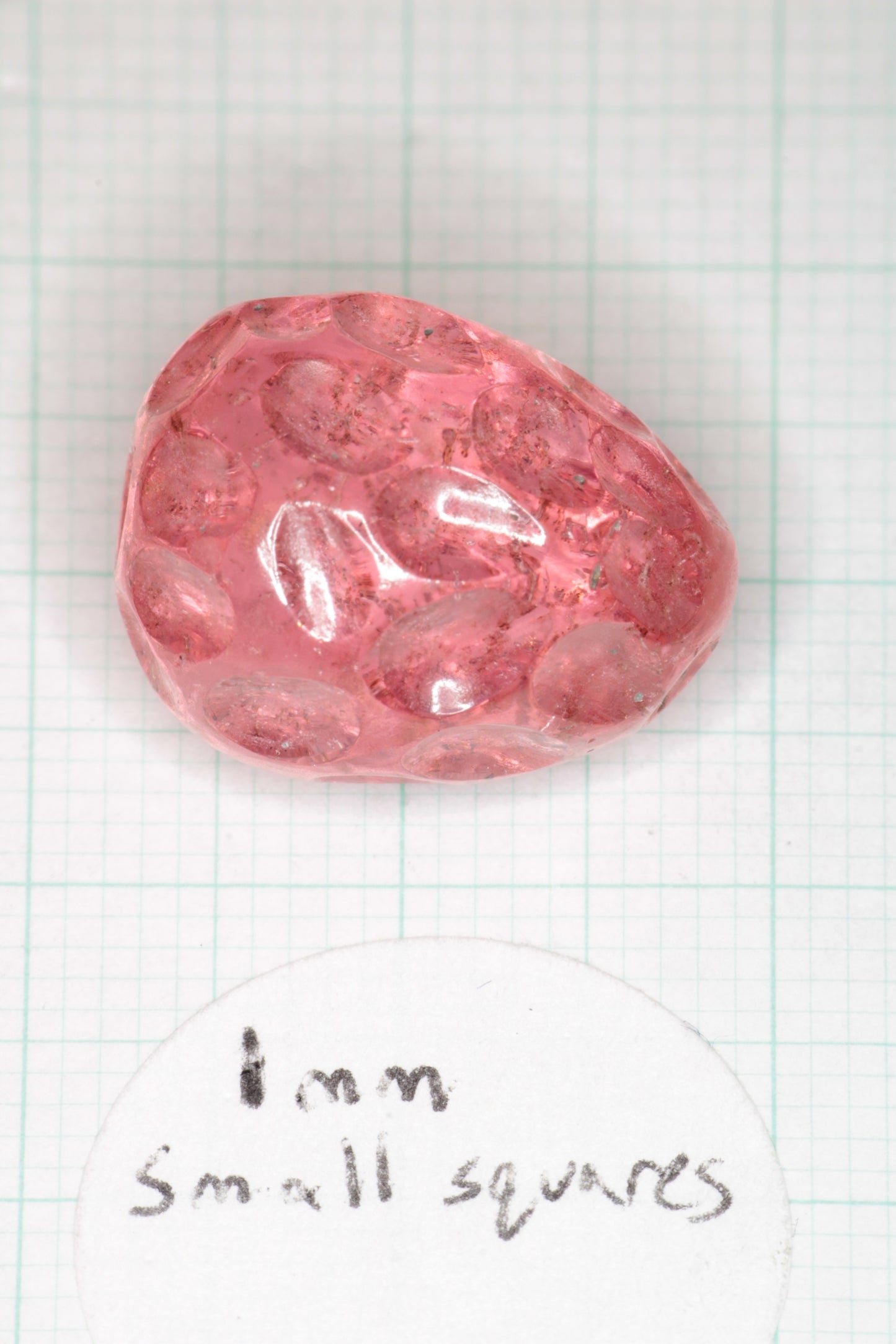 Strawberry Carved Laser Sapphire, Titanium Strawberry Sapphire