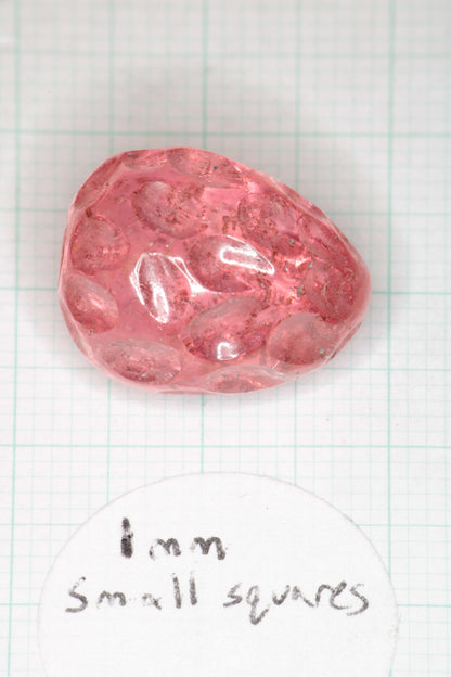 Strawberry Carved Laser Sapphire, Titanium Strawberry Sapphire