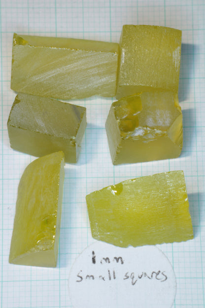 Golden Laser Garnet Facet Rough, Ce+Nd YAG