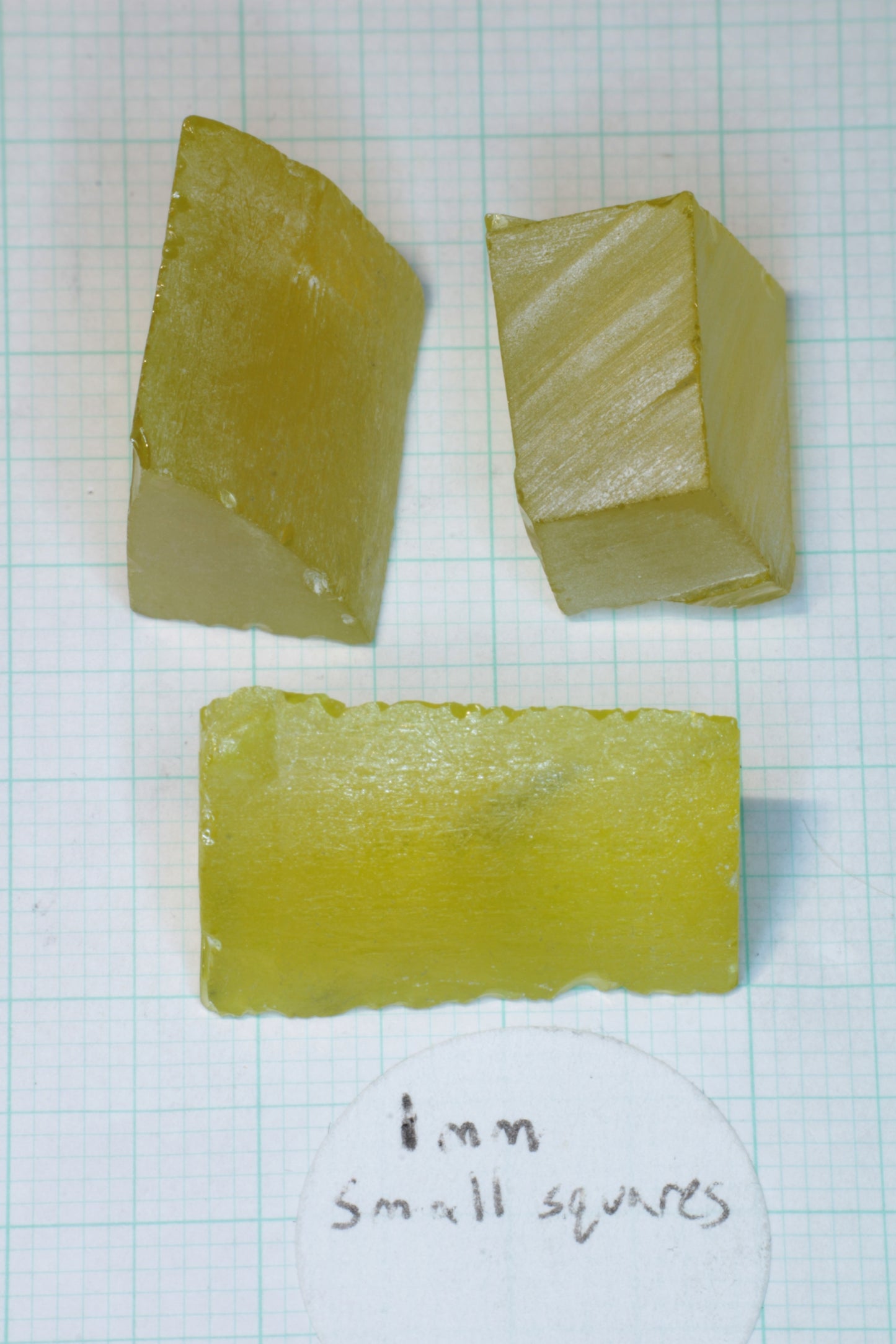 Golden Laser Garnet Facet Rough, Ce+Nd YAG