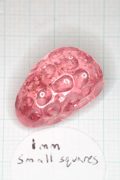 Strawberry Carved Laser Sapphire, Titanium Strawberry Sapphire
