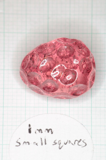 Strawberry Carved Laser Sapphire, Titanium Strawberry Sapphire