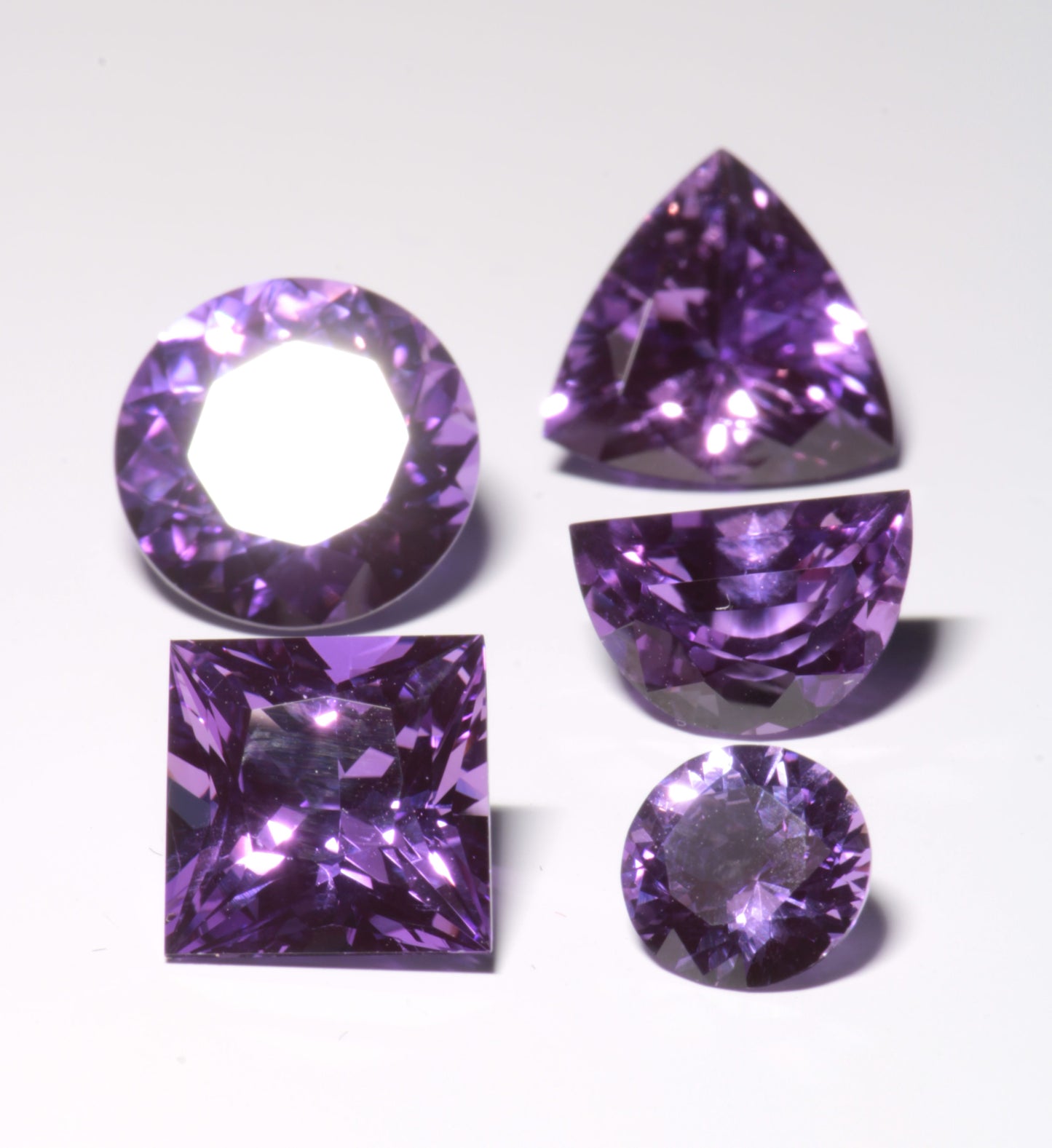 Purple Sapphire Loose Stones, Czochralski Grown Gems