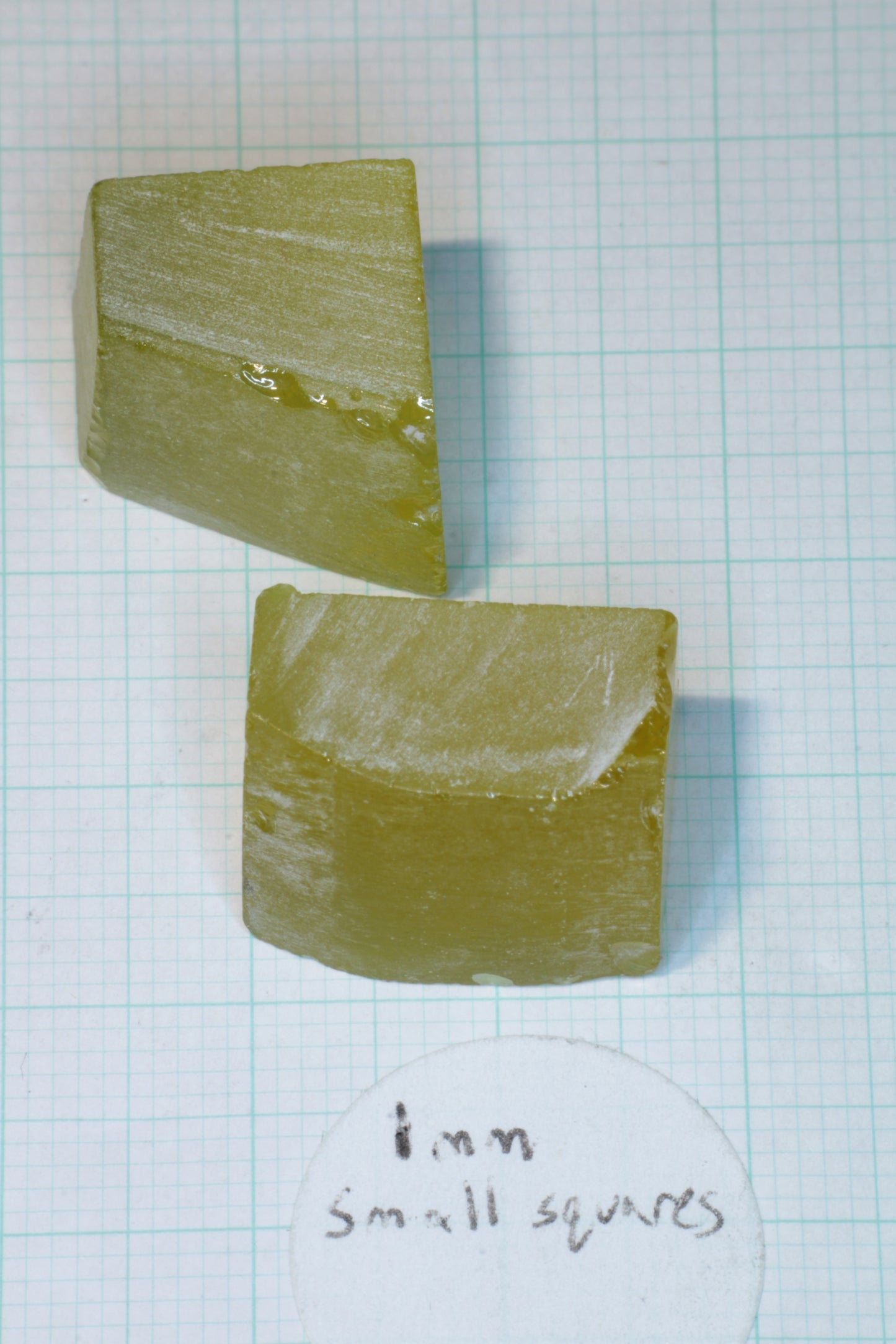 Golden Laser Garnet Facet Rough, Ce+Nd YAG