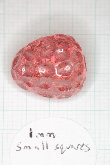 Strawberry Carved Laser Sapphire, Titanium Strawberry Sapphire