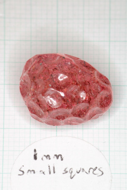 Strawberry Carved Laser Sapphire, Titanium Strawberry Sapphire