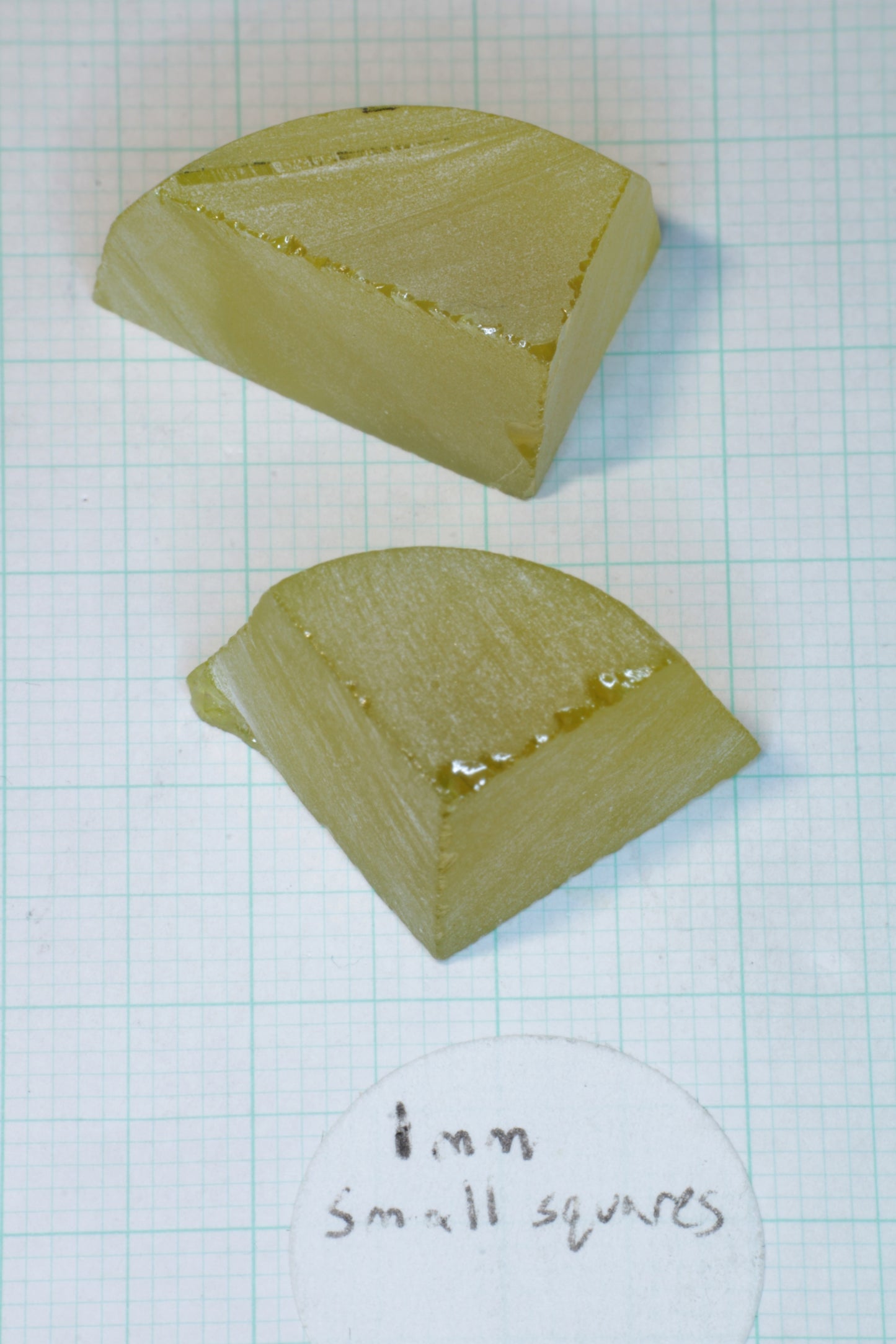 Golden Laser Garnet Facet Rough, Ce+Nd YAG