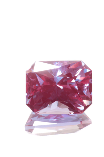 Laser Alexandrite Faceted Stones Lab Created, Red Glow Alexandrite