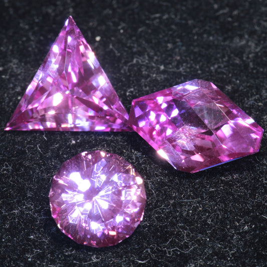 SDI/'Star Wars' Laser Ruby Loose Faceted Stones Czochralski Pulled Crystal