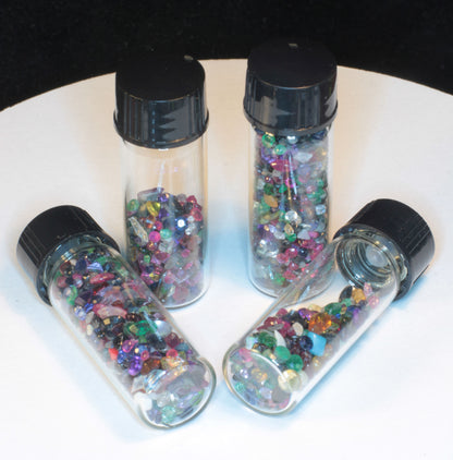Assorted Breakout Gem Vials Mix of Natural, Lab, Glass Gems