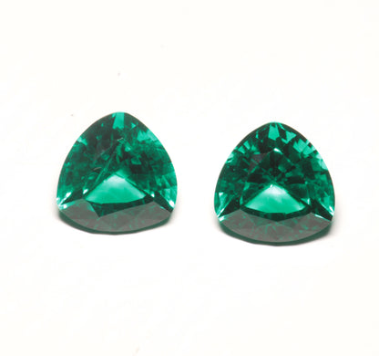 Lab Emerald Faceted Stones, Hydrothermal Emerald Gems