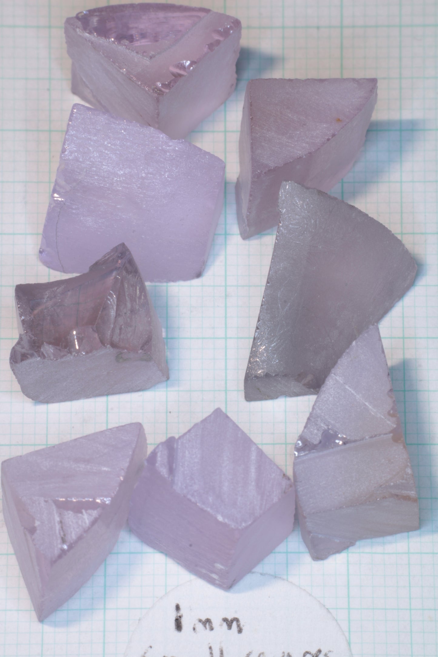 Pink Laser Garnet Facet Rough, Nd+Ce YAG