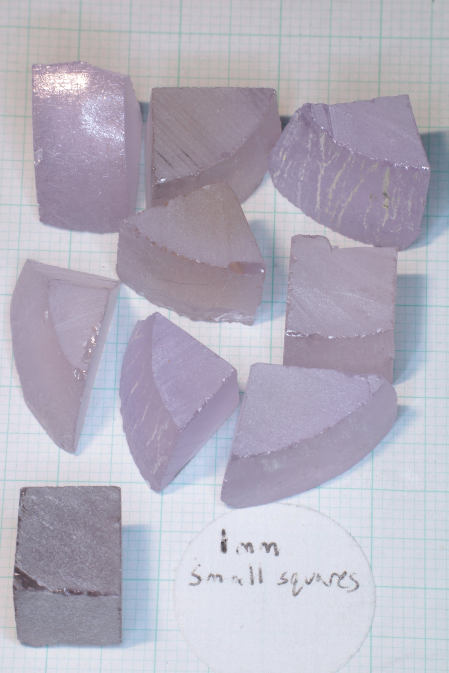 Pink Laser Garnet Facet Rough, Nd+Ce YAG