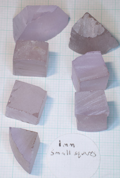 Pink Laser Garnet Facet Rough, Nd+Ce YAG