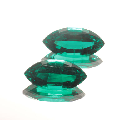 Lab Emerald Faceted Stones, Hydrothermal Emerald Gems