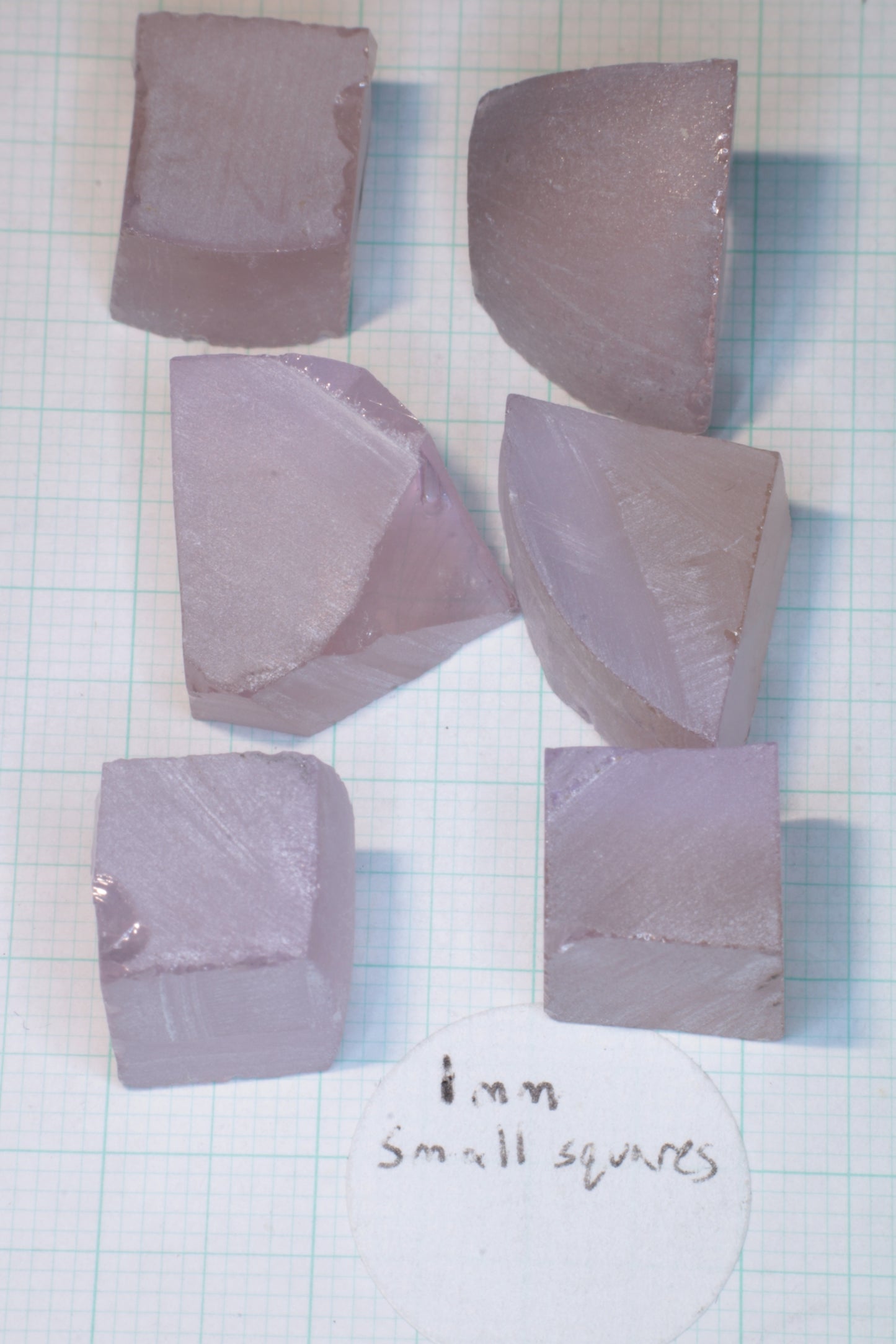 Pink Laser Garnet Facet Rough, Nd+Ce YAG