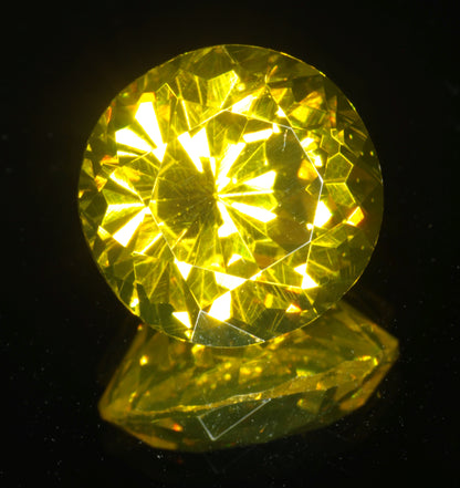 Golden Laser Garnet Faceted Stones, Nd+Ce YAG