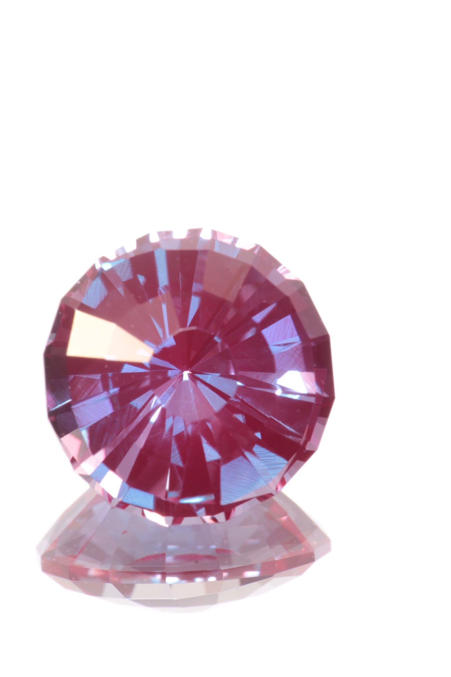 Laser Alexandrite Faceted Stones Lab Created, Red Glow Alexandrite