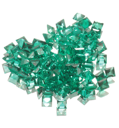 Lab Emerald Faceted Stones, Hydrothermal Emerald Gems